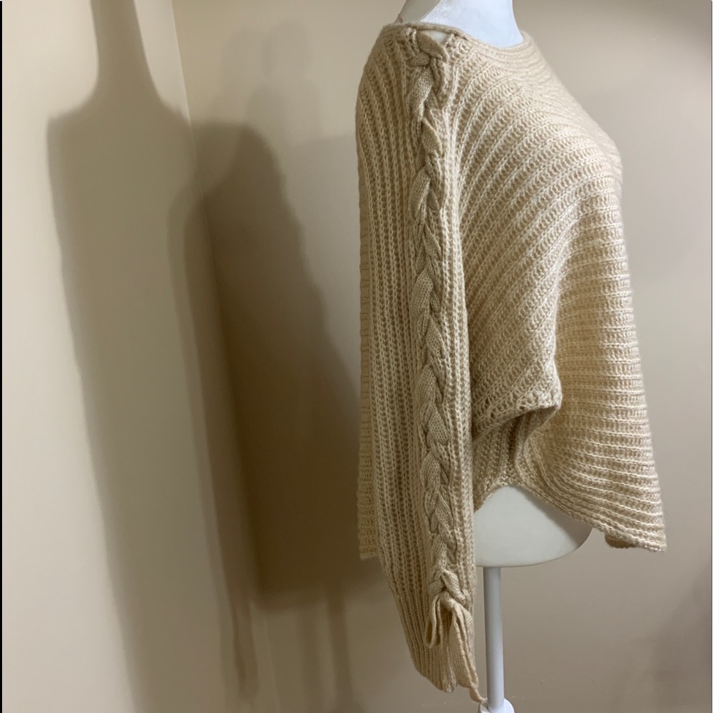 Lace Up Sleeve Sweater